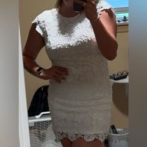 Elegant White Lace Dress